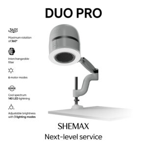 Aspiratore SHEMAX DUO PRO con Lampada a LED - immagine 2