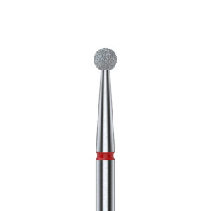 Punta Staleks diamantata a sfera, rosso, Ø 2,7mm, abrasivo morbido