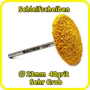 Pedikürescheibe MULTIBOR 230Y sehr grob (40 Grit), Ø23 mm