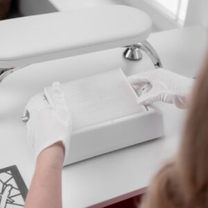 SHEMAX Style XS kompakt Tischstaubsauger für Nägel, weiß - immagine 9